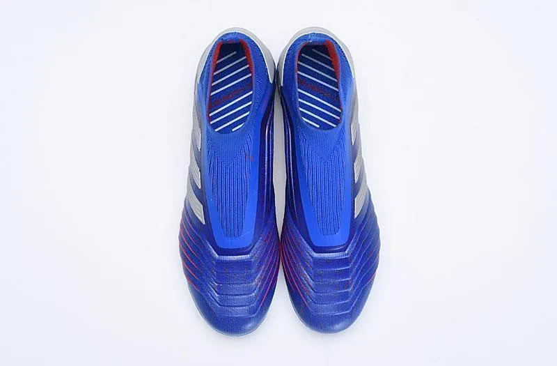 Park Games Match Power New Adidas Predator 19.1 FG Soccer Cleats Shoes Blue Red Laceless