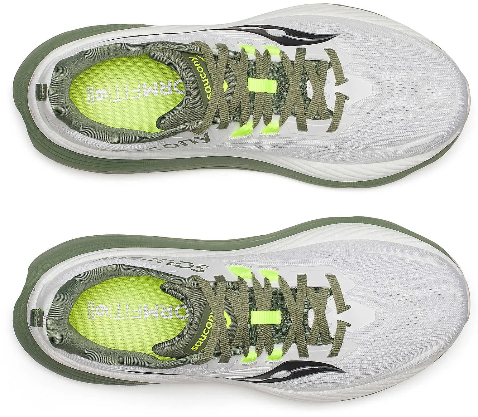 Saucony Hurricane 24 Mens Running Shoes - White Adaptive Harness running for personal records
