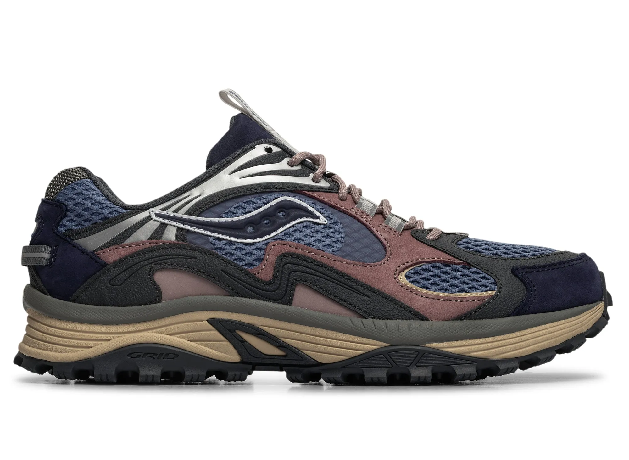 running during sunset Saucony Grid Aura X