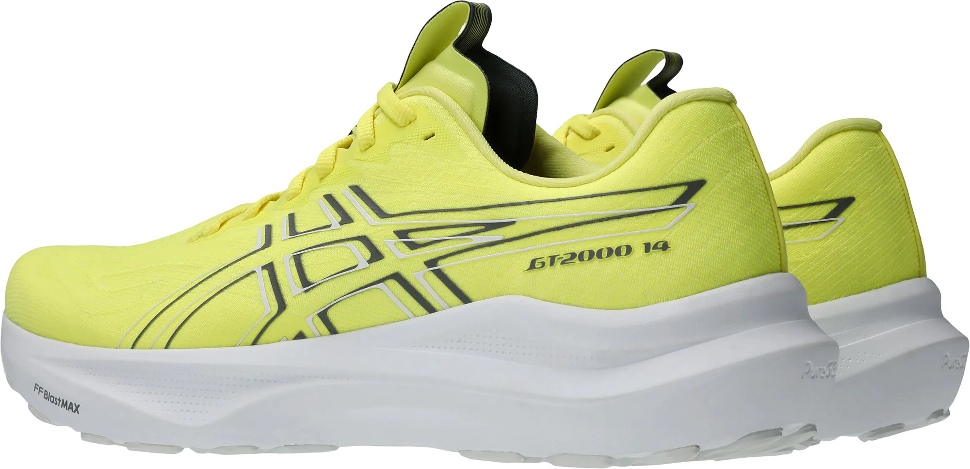 Reinforced stripe - pattern shoes Asics GT 2000 14 Mens Running Shoes - Yellow
