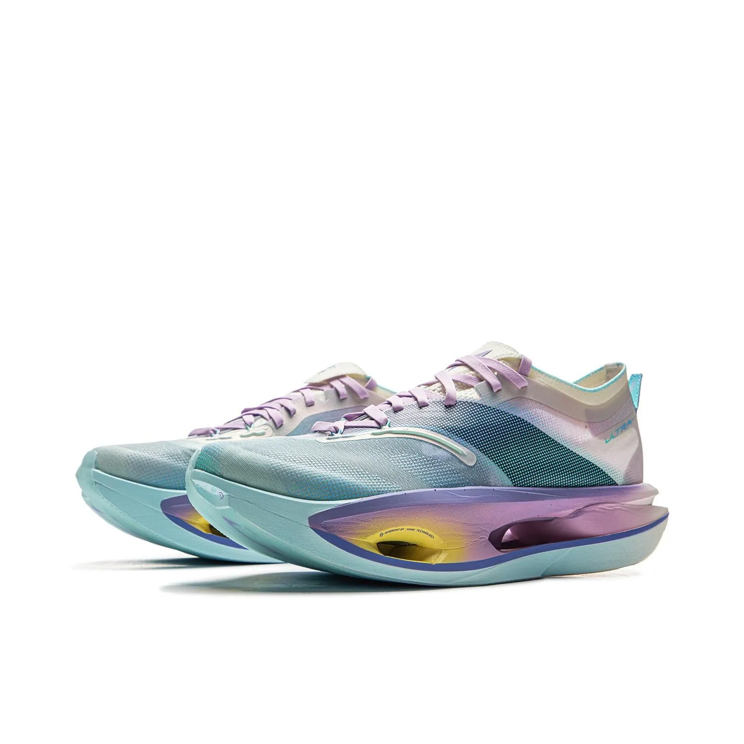 ??Men??Li-Ning Feidian 5 Ultra Marathon Running Shoes - Blue/Purple Quick Response Sneakers Comfortable Fit