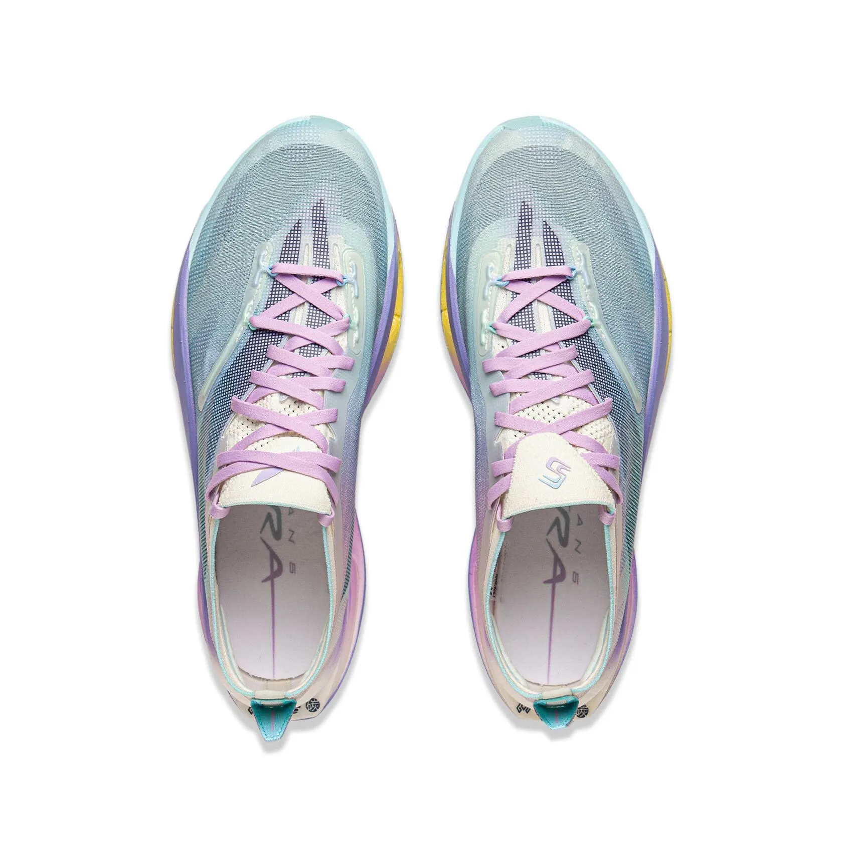 Ground Contact Feel Heel lock ??Men??Li-Ning Feidian 5 Ultra Marathon Running Shoes - Blue/Purple