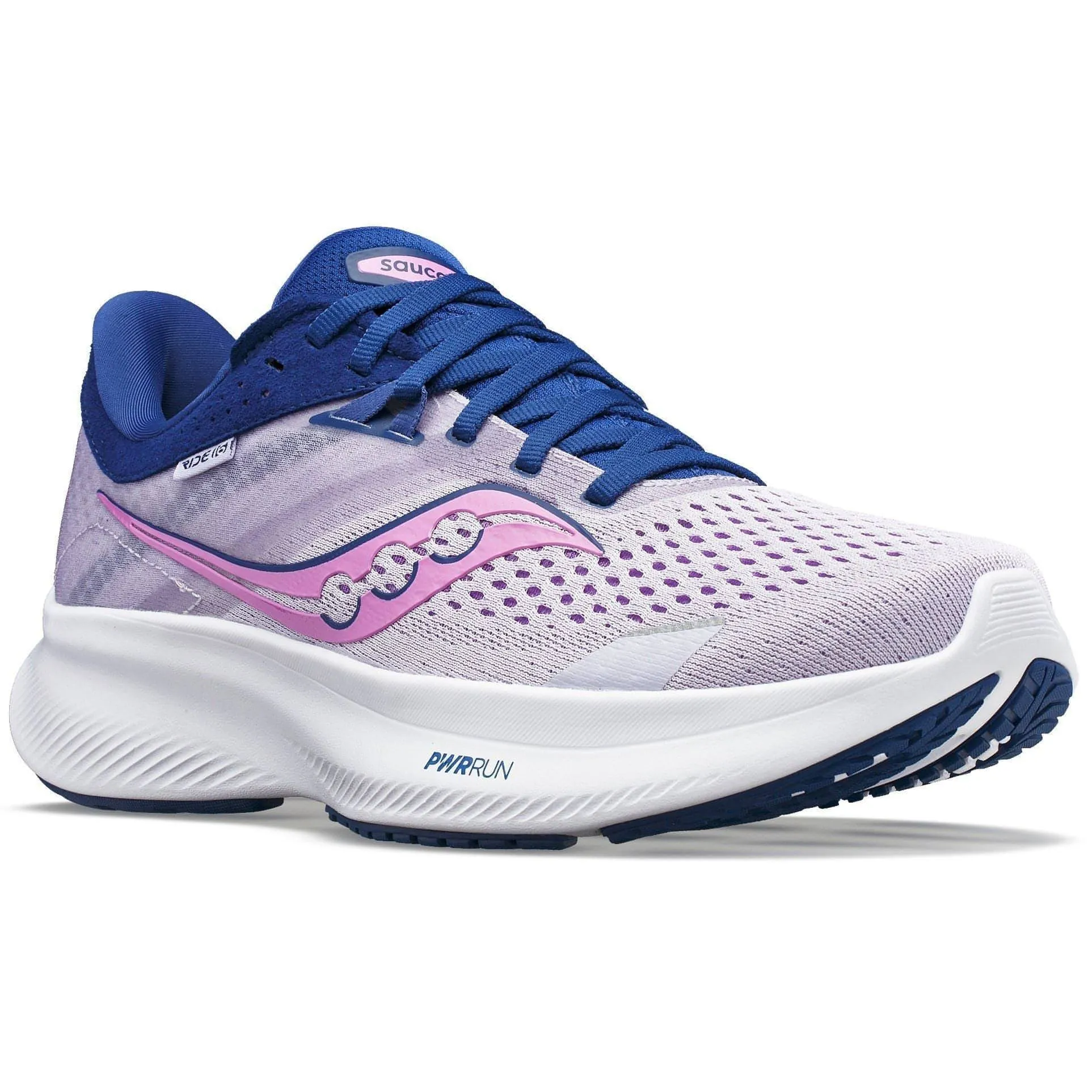 summer - appropriate Saucony Ride 16 Womens Running Shoes - Purple