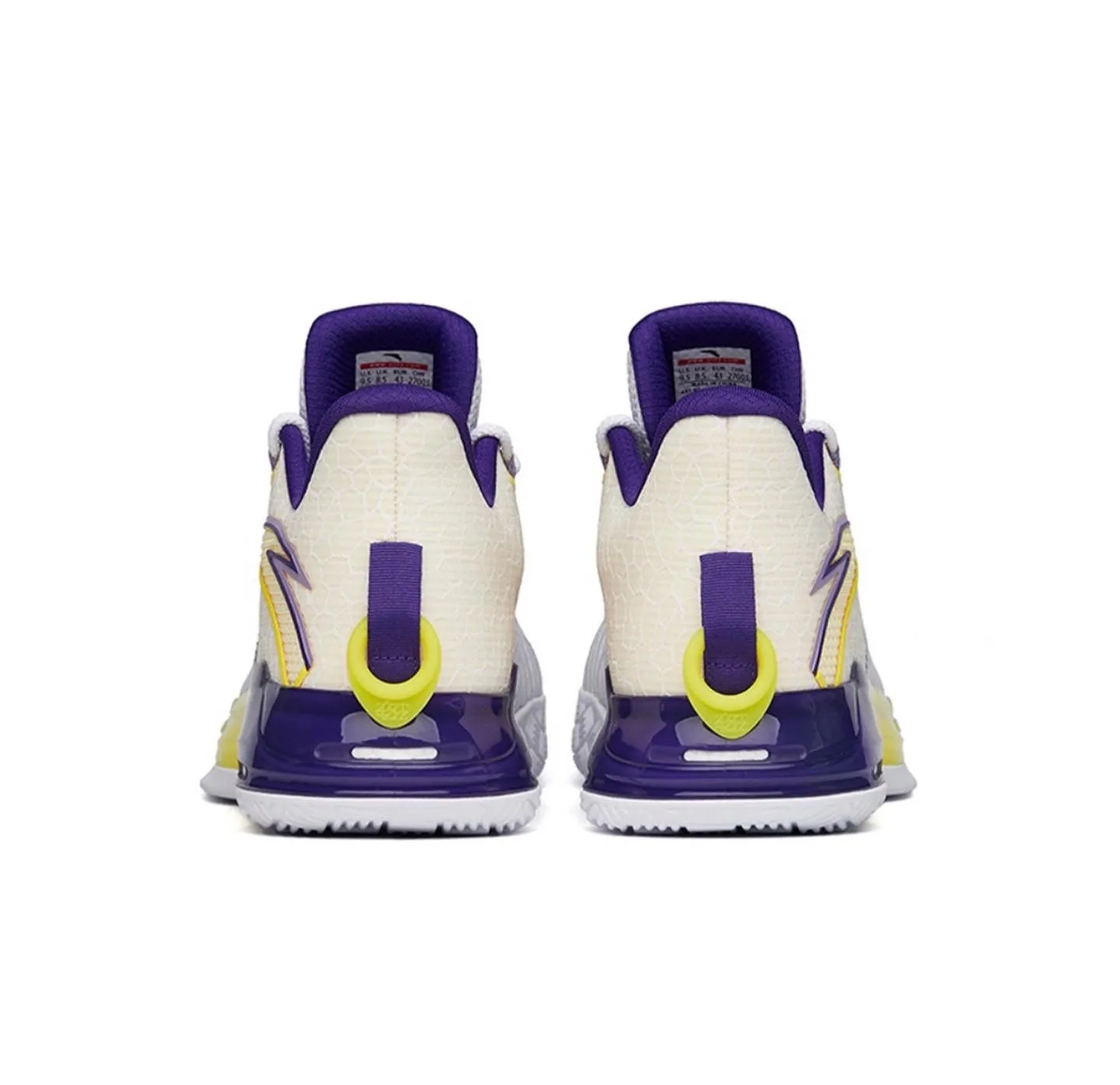 Anta Light Crazy 1 Pro Low - White/Purple Offensive Cushioning Dynamic Heel Lock