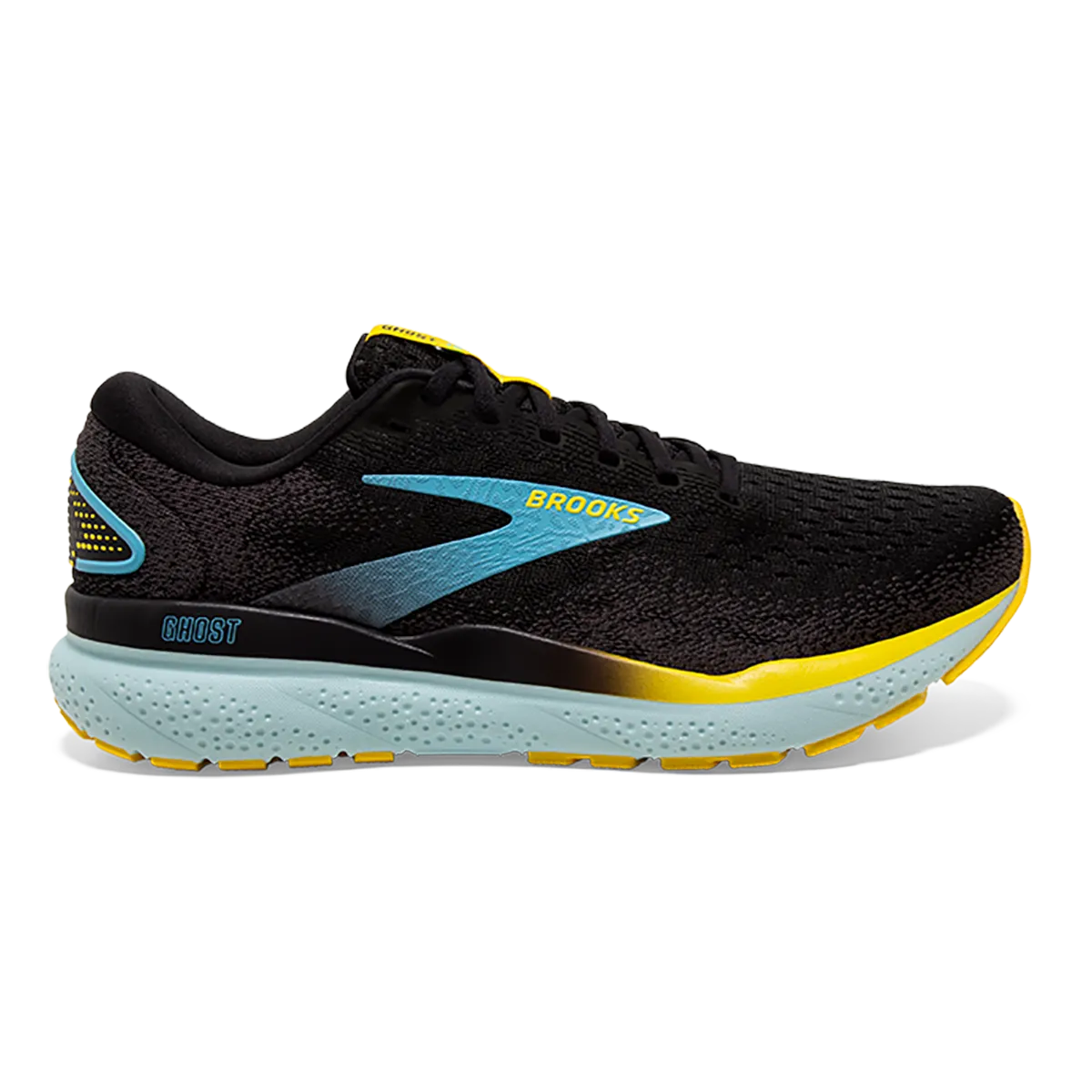 Sand - Resistant sprinting footwear Brooks Ghost 16 - Black - Forged Iron - Blue