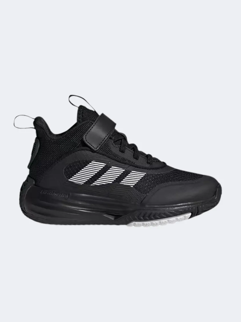 Running Adidas Own The Game 3 Kids Basketball Shoes Black/White