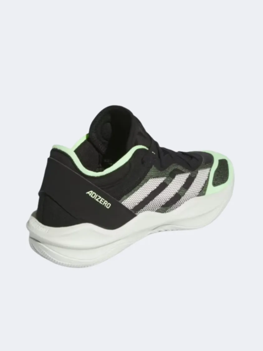 Adidas Adizero Select 2 Men Basketball Shoes Black/White/Green Comfortable Contoured Footbed