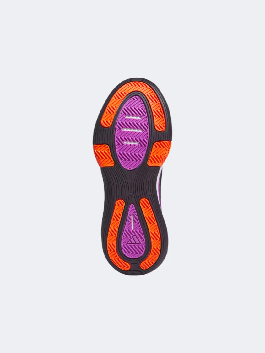 Adidas Bounce Legends Men Basketball Shoes Black/Purple Flexible Sole