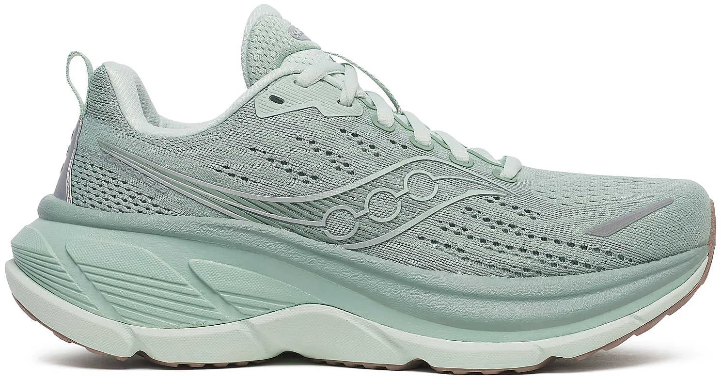 marathon runner shoes Saucony Hurricane 25 Womens Running Shoes - Green