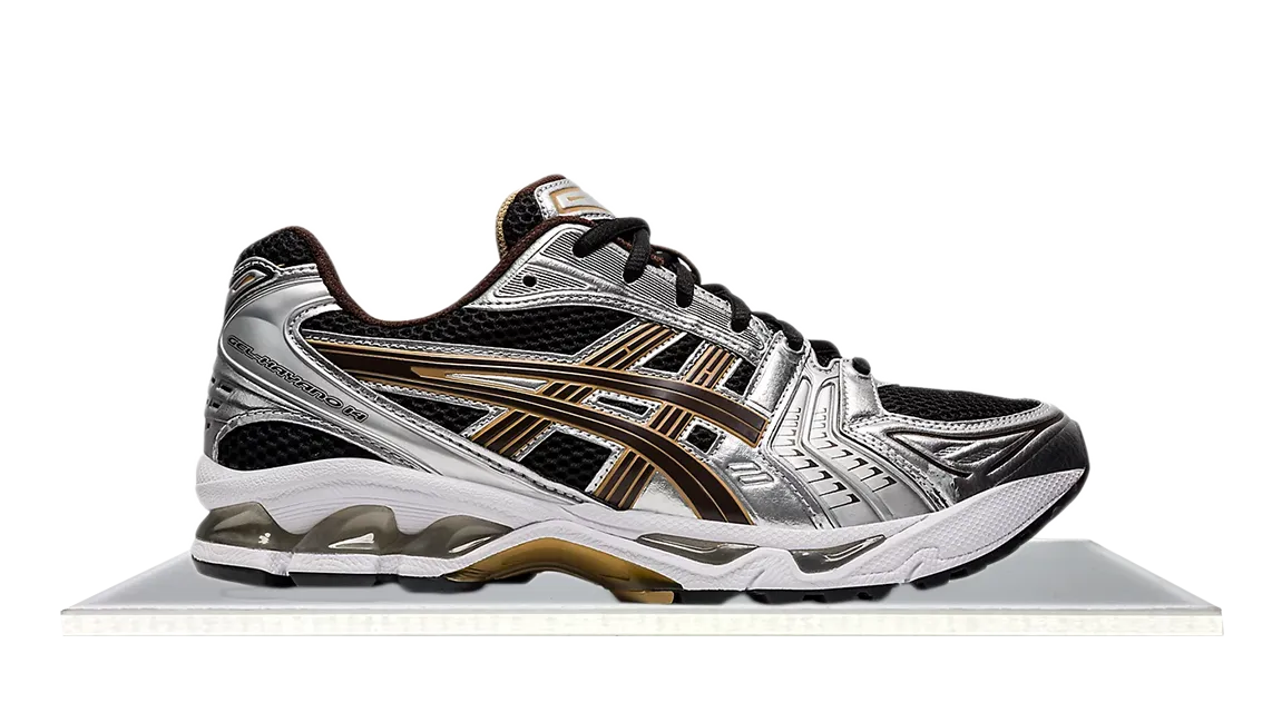 ASICS Gel-Kayano 14 Black Coffee Silver balanced - life