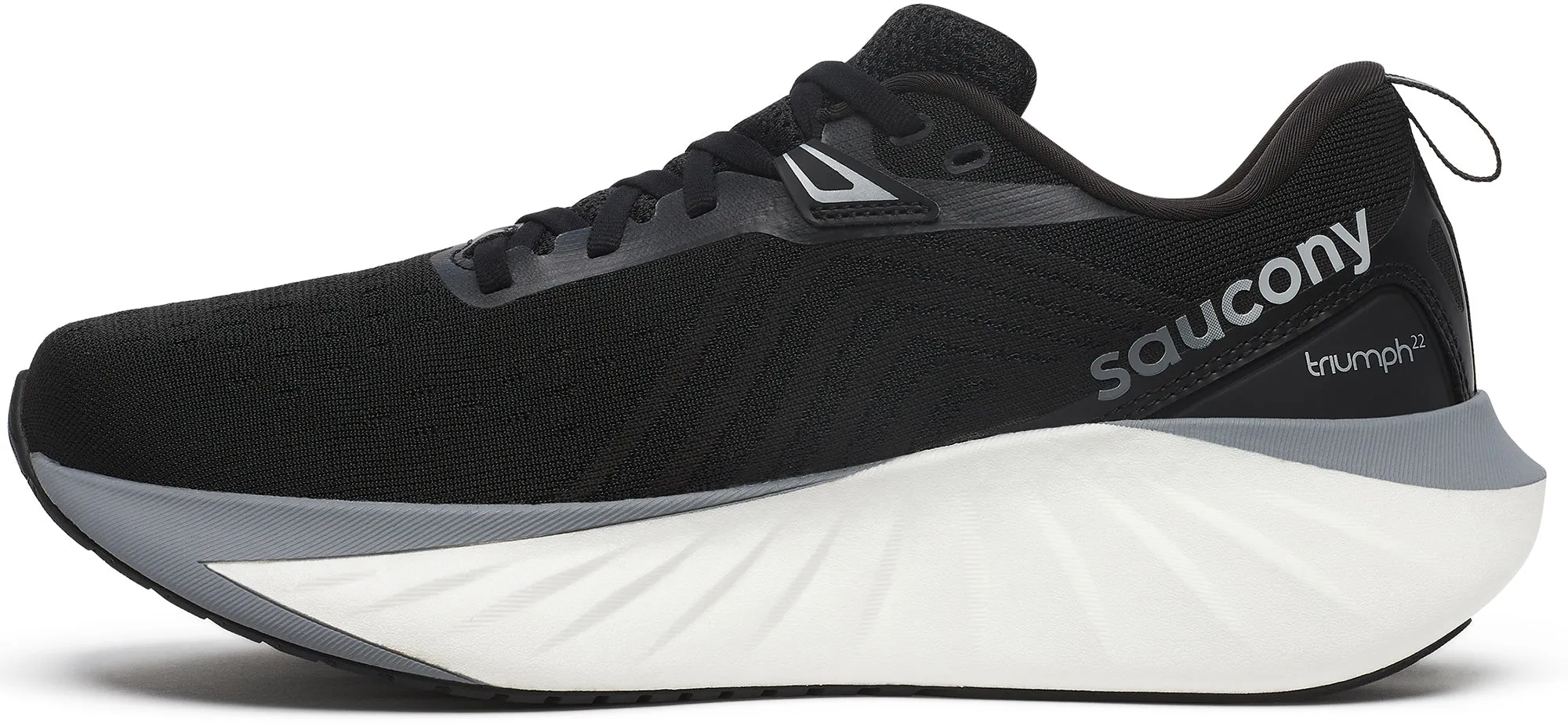 Saucony Triumph 22 Mens Running Shoes - Black anaerobic exercise shoes sweat - wicking shoes