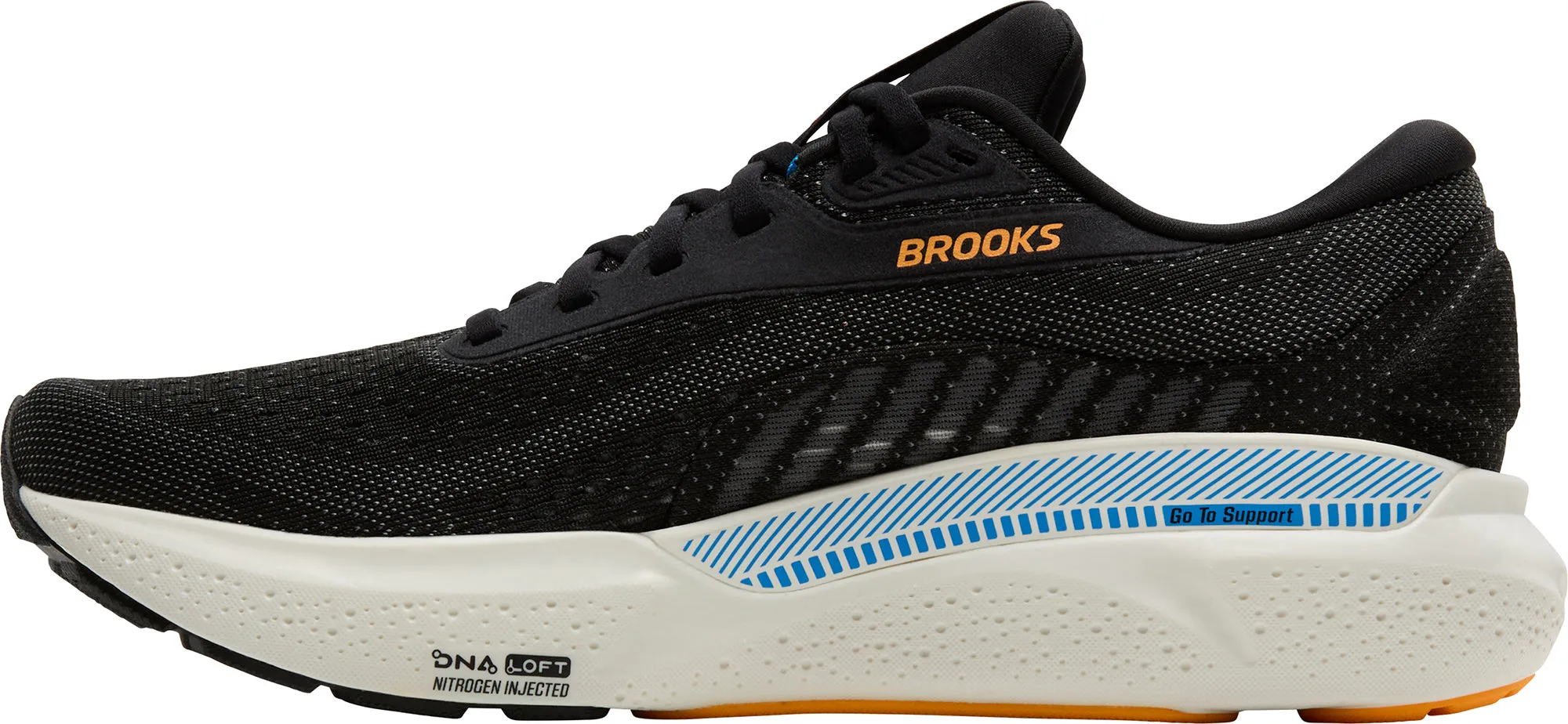 Brooks Adrenaline GTS 24 Mens Running Shoes - Black narrow - toe - box running shoes