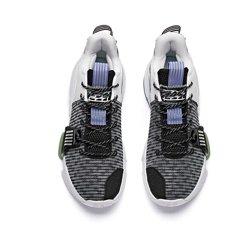 Anta Men's Shock The Game "Daringly" 2.0 Black/White/Green Comfortable Shoes