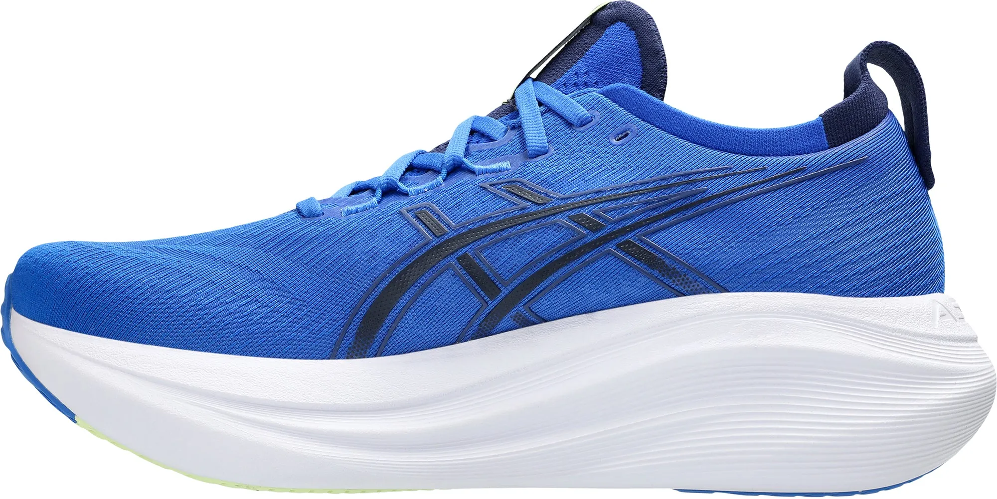Asics Gel Nimbus 27 Mens Running Shoes - Blue Removable liners sunny - day - runner