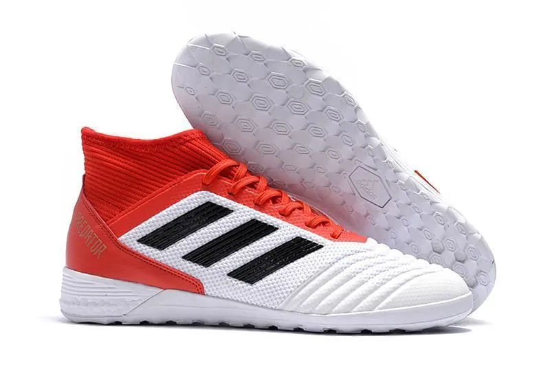 New Adidas Predator Tango 18  TF Soccer Cleats Shoes Red White Black Maximum Flex Supportive Fit