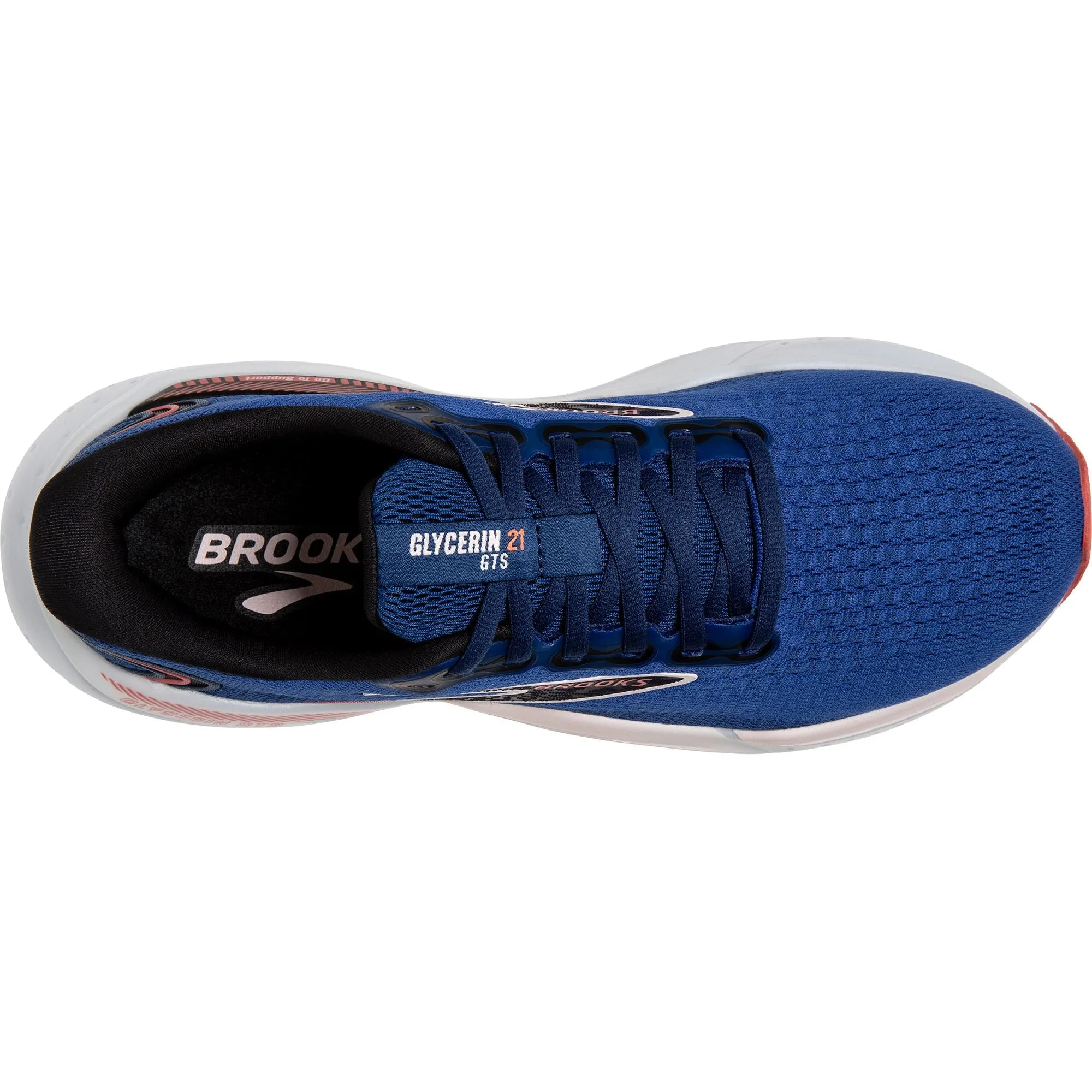 Brooks Glycerin GTS 21 Womens Running Shoes - Blue play - time shoes
