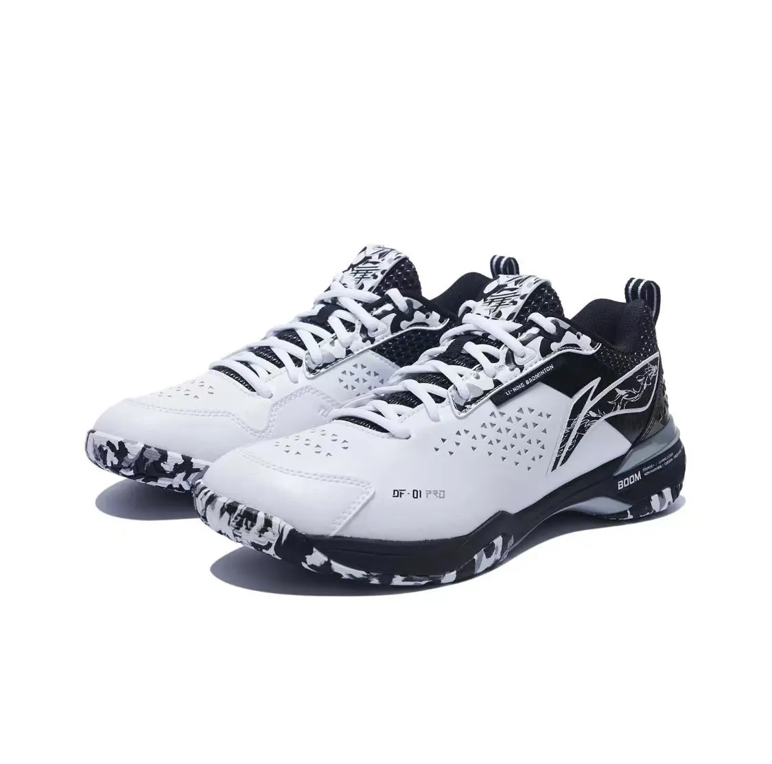 Reactive Propulsion Plate Enhanced Toe Spring Blade DF-01 Pro | Li-Ning Badminton Shoes - White/Black