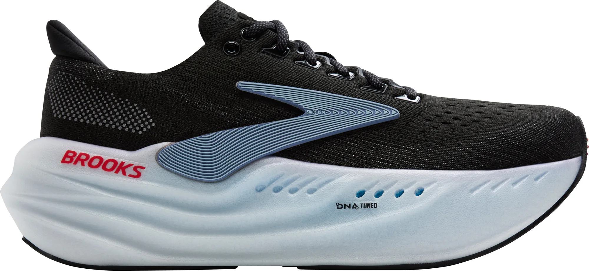 Blister Prevention Padding Durable Material Brooks Glycerin Max Mens Running Shoes - Black