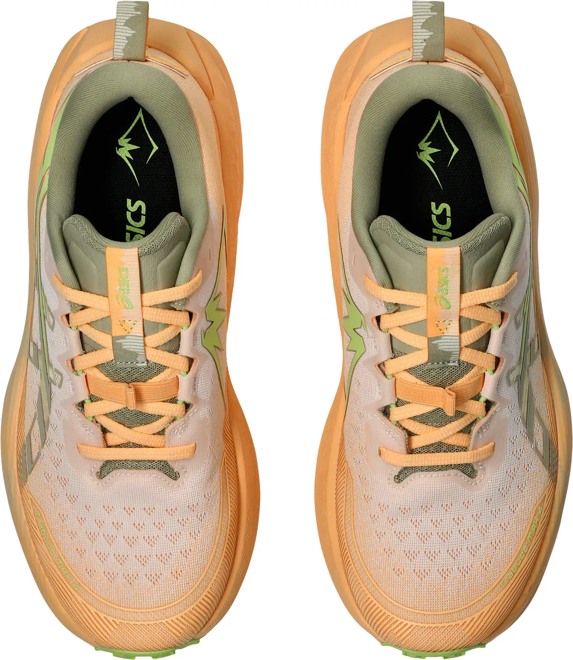 dry - weather Rolling Gait Engineered Asics Trabuco Max 4 Mens Trail Running Shoes - Orange