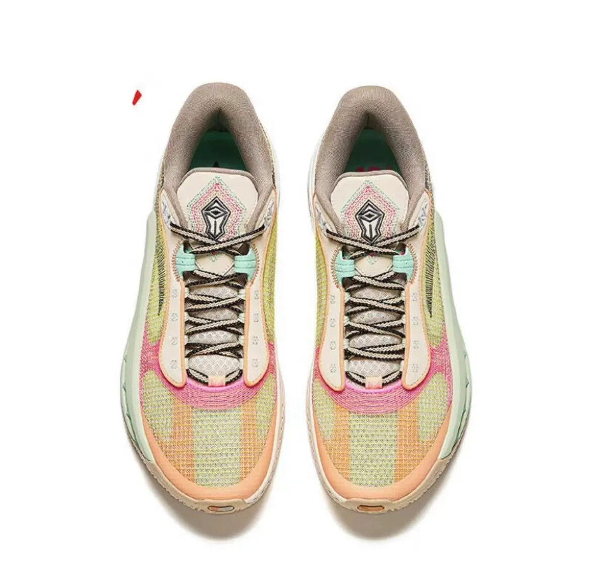 Responsive Forefoot Flex Strong Cut (Women & Men??Anta Shock Wave 6 - Yellow/Brown/Pink