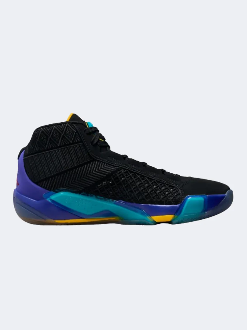 Nike Air Jordan Xxxviii Men Basketball Shoes Black/Aquatone/Red Fitness Comfort Heel