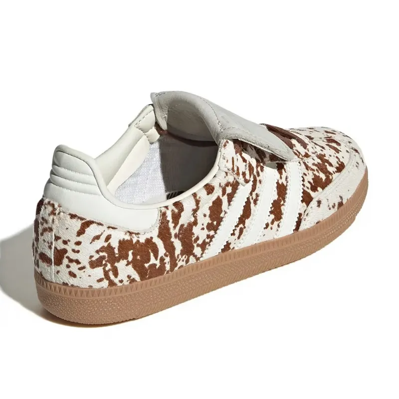 Adidas Samba LT Cow Print Brown White (W) Lined Inside Flex Pattern