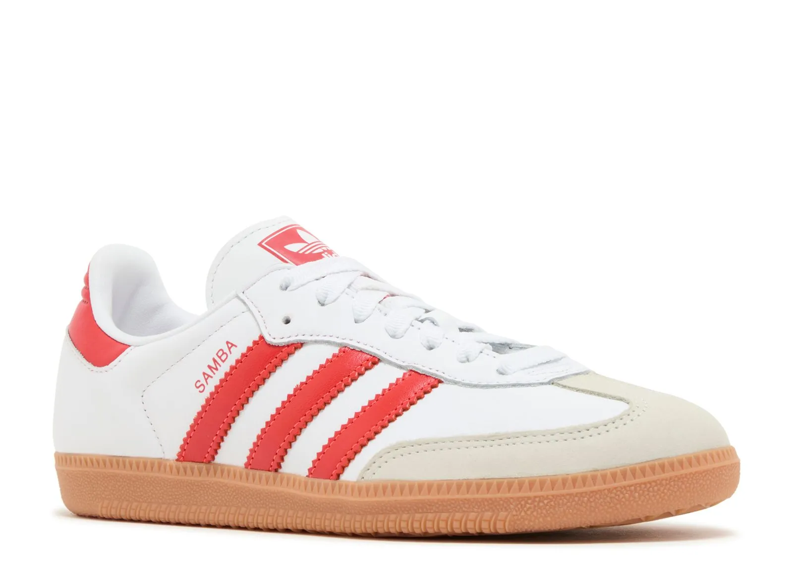 Adidas Samba OG White Solar Red Gum Toe Space