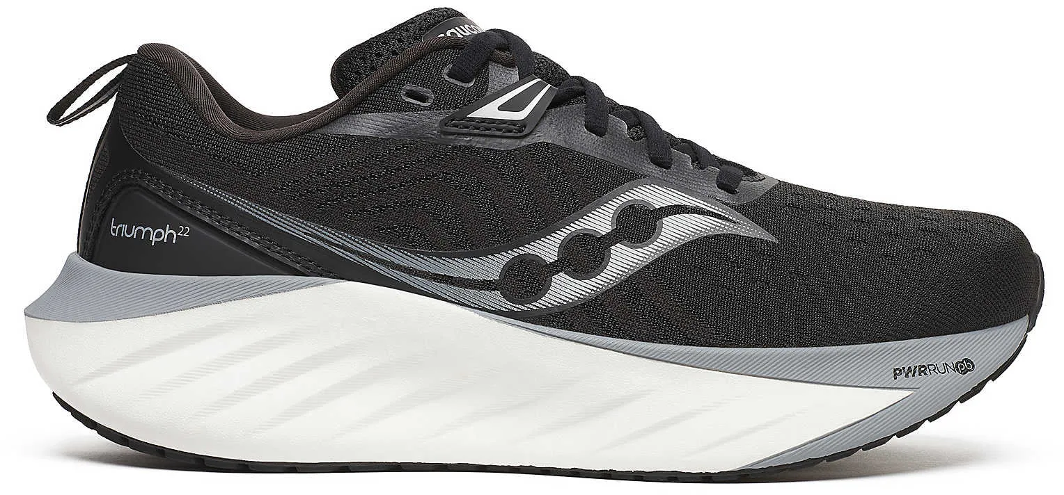 Saucony Triumph 22 Womens Running Shoes - Black EVA - midsole - comfort - cushion shoes Ankle support strap