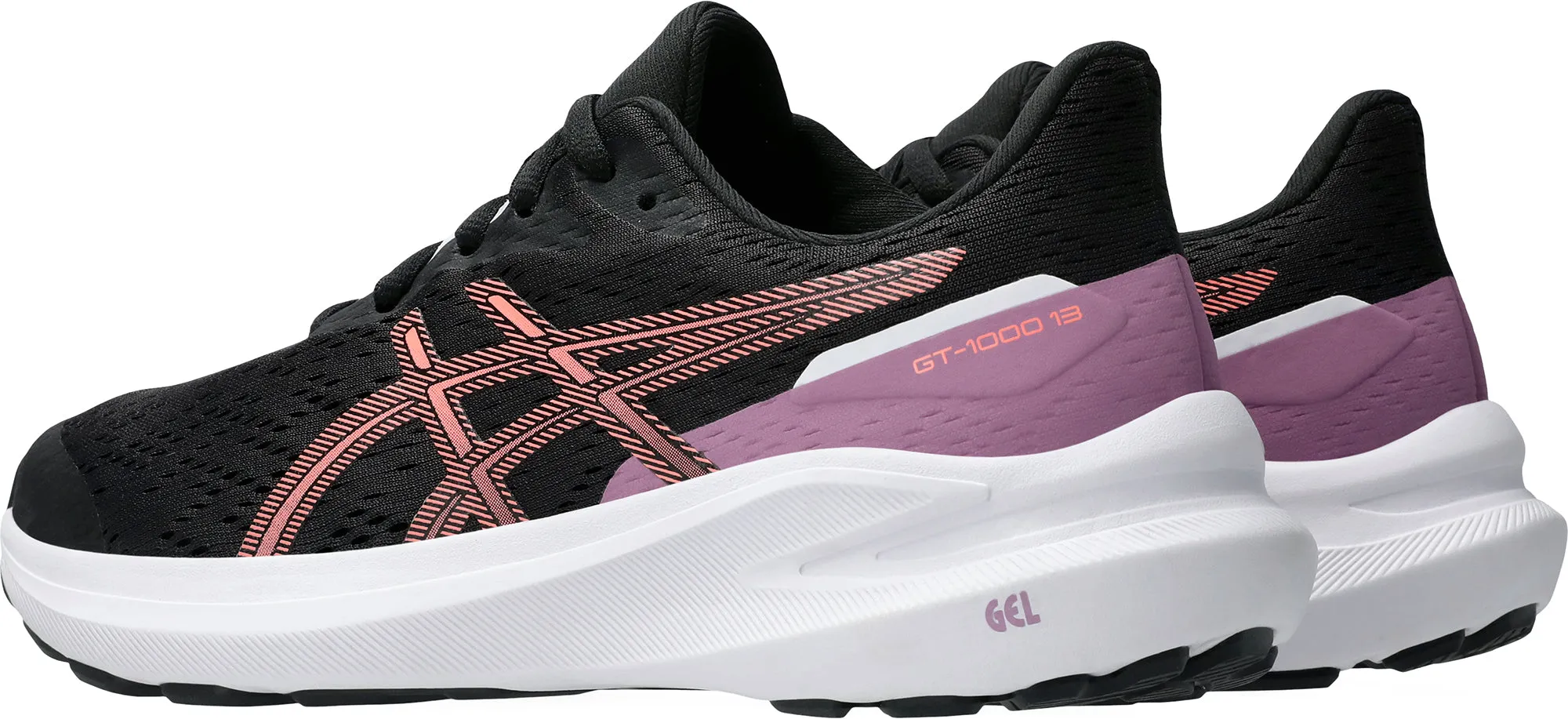 Variable Density Layering Asics GT 1000 13 GS Junior Running Shoes - Black