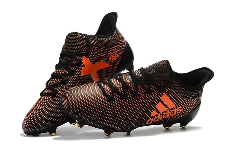 New Adidas X Series FG TPU Soccer Cleats Shoes Orange Black Secure Lock Youth Ground