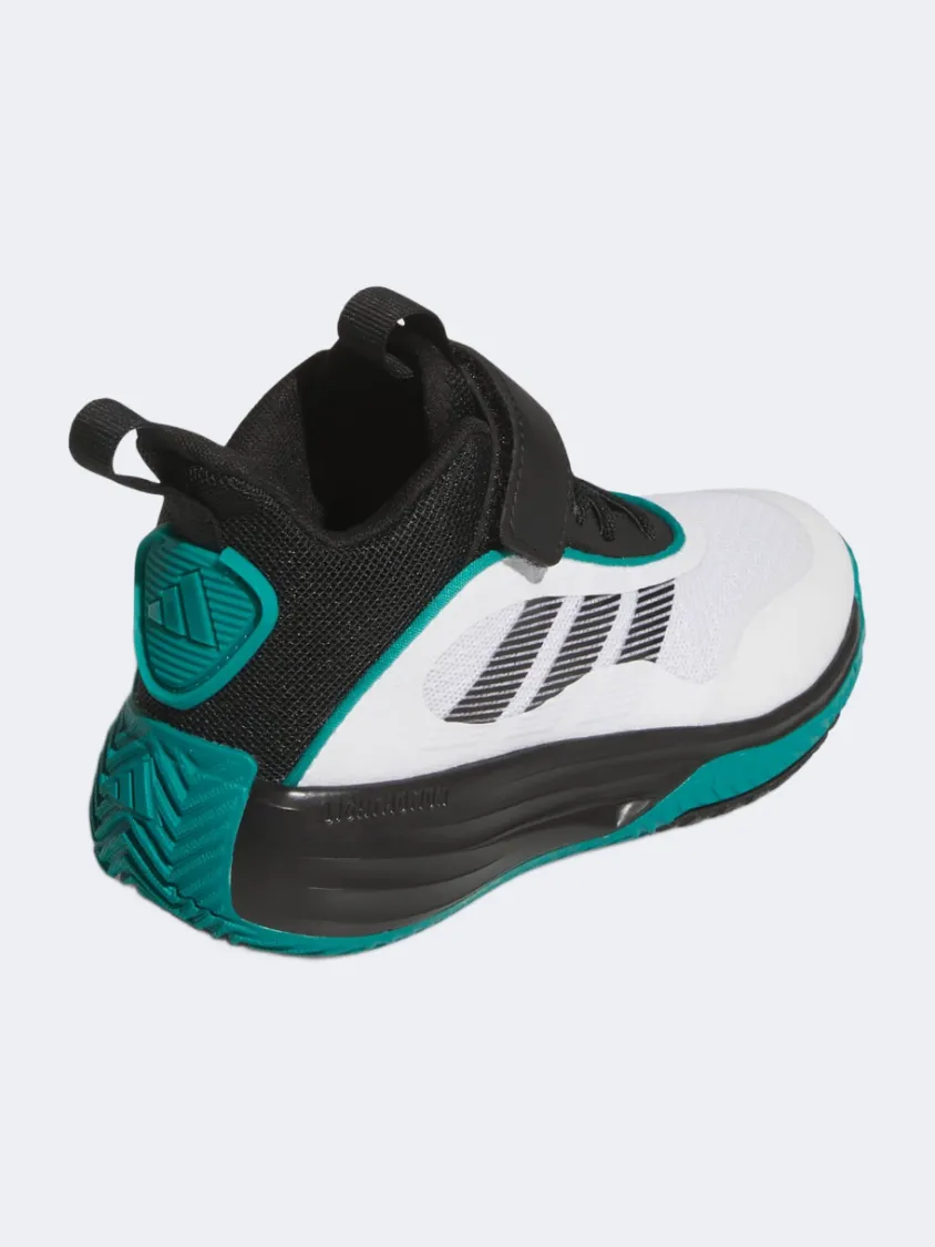 New Drop Adidas Ownthegame 3.0 Ps-Boys Basketball Shoes White/Black/Teal
