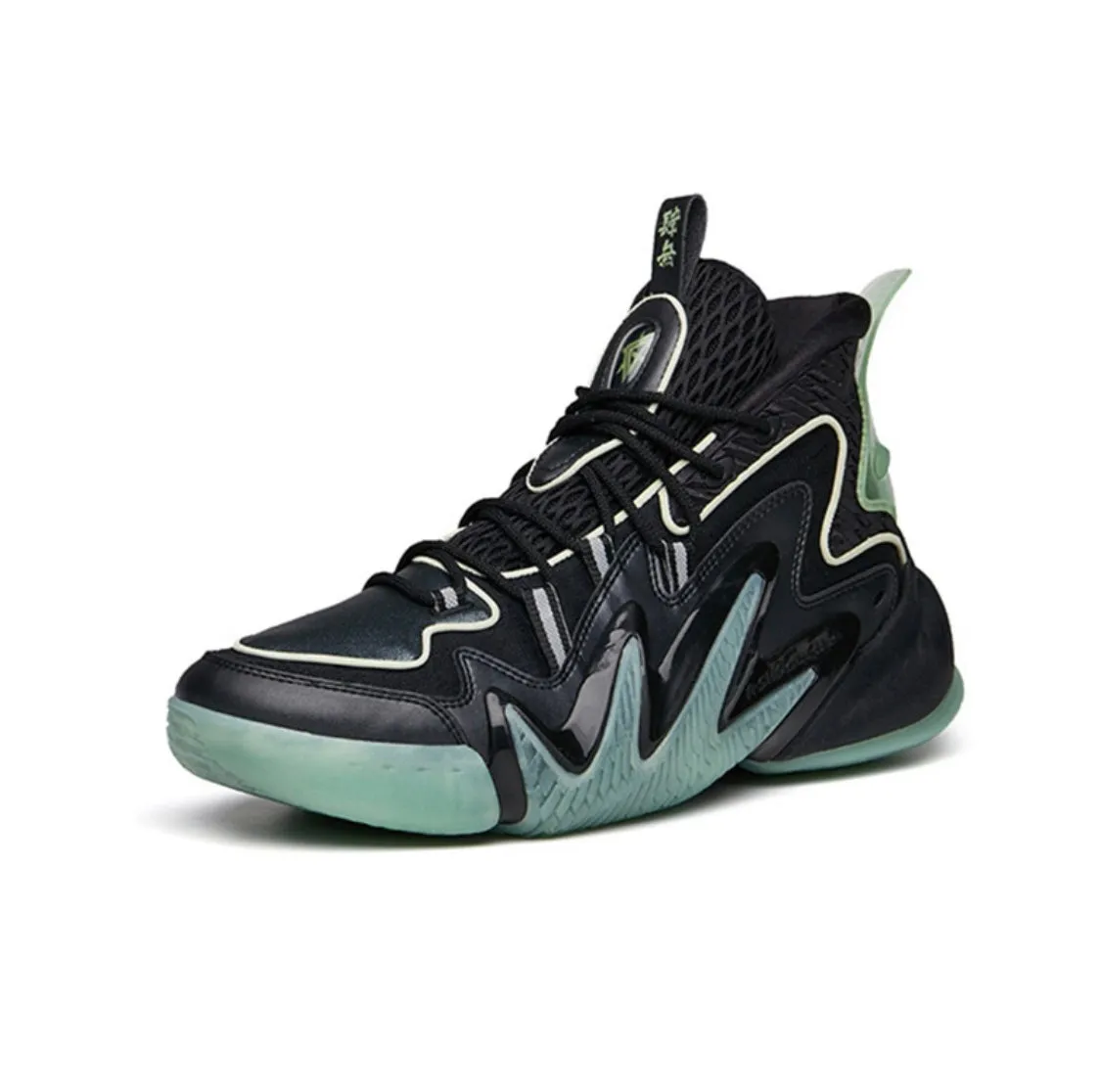 Shock absorption Anta Men's Shock The Game 4.0 Black/Green