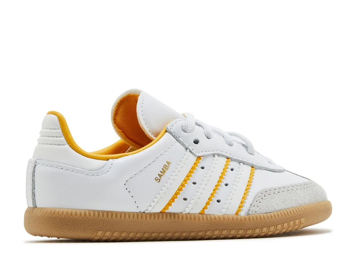 Adidas Samba OG Crystal White Cloud White Crew Yellow (TD) Anti Odor