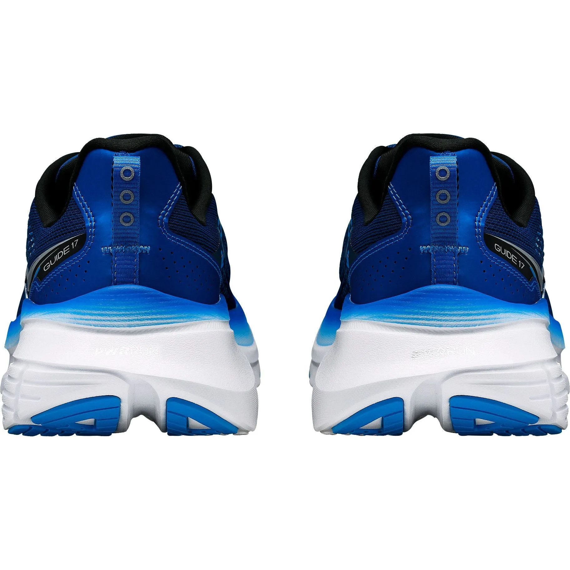 Saucony Guide 17 WIDE FIT Mens Running Shoes - Navy running in a stadium
