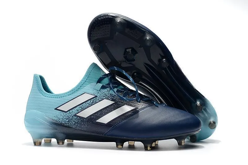 Defensive Play Field Match Adidas ACE FG Soccer Cleats Blue White Skyblue