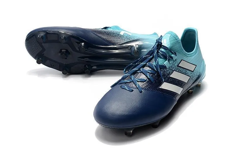 Foot Precision Play Maker Adidas ACE FG Soccer Cleats Blue White Skyblue