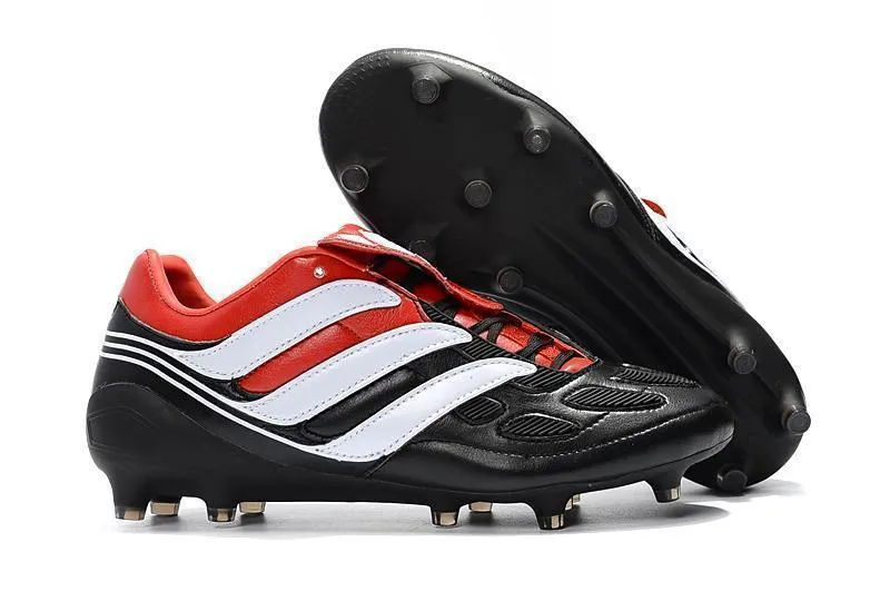 Grass Sport Adidas Predator Precision FG Soccer Cleats Black Red White