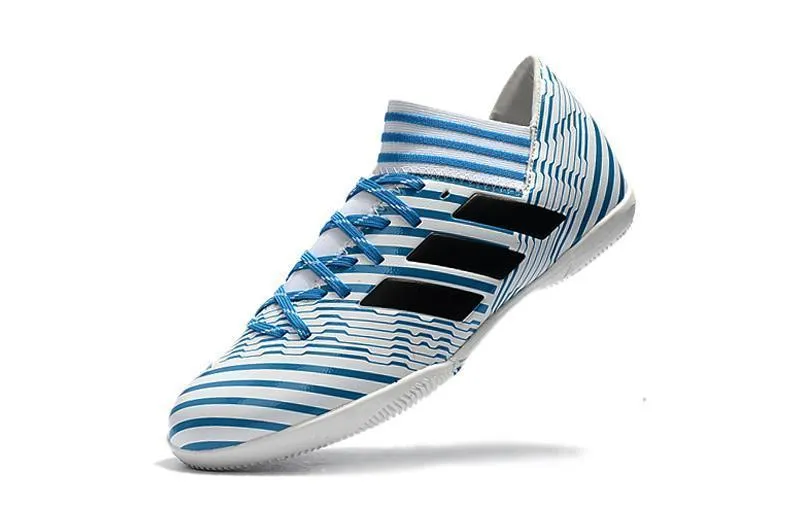 Sharp Step New Adidas Nemeziz Series TF Soccer Cleats Shoes Blue White Black