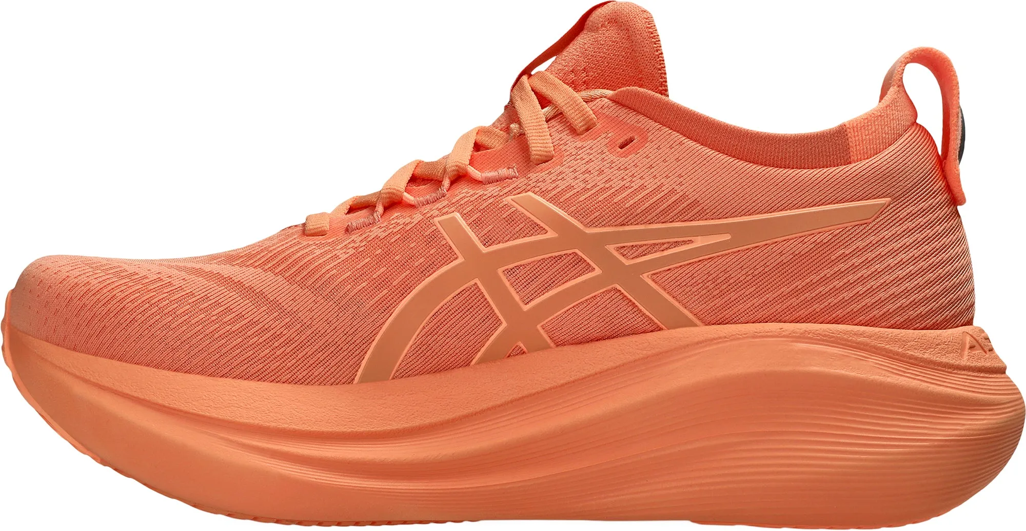 barefoot running simulation Asics Gel Nimbus 27 Lite-Show Womens Running Shoes - Orange