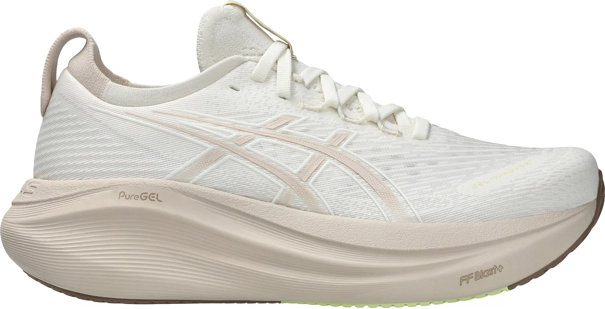 adult functionality Asics Gel Nimbus 27 Womens Running Shoes - Cream