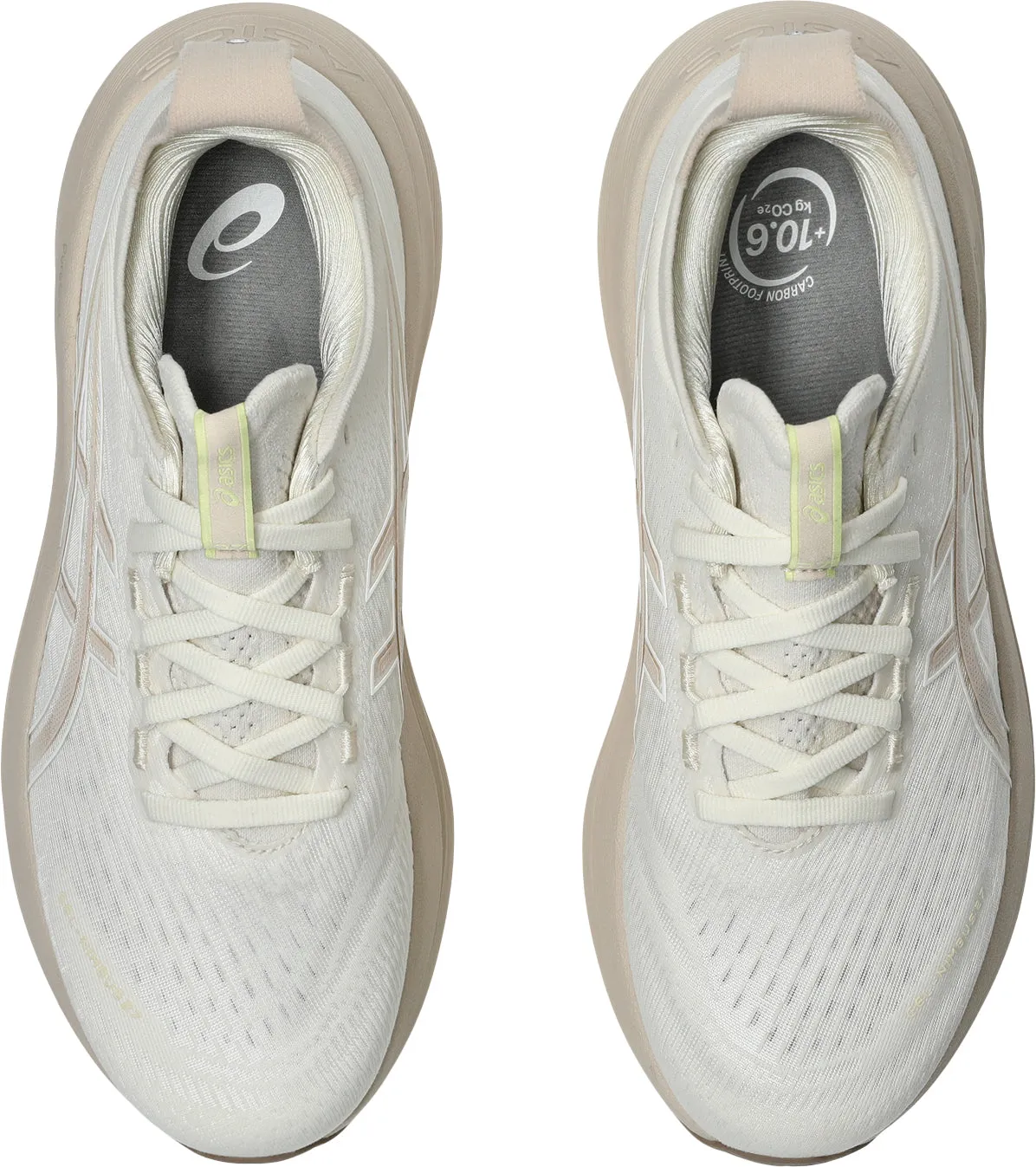 Asics Gel Nimbus 27 Womens Running Shoes - Cream low - profile sole expert running shoes