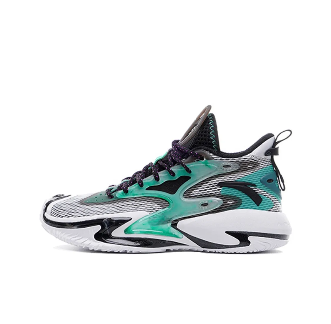 Anta Shock Wave 3 - White/Green/Black Mid Top