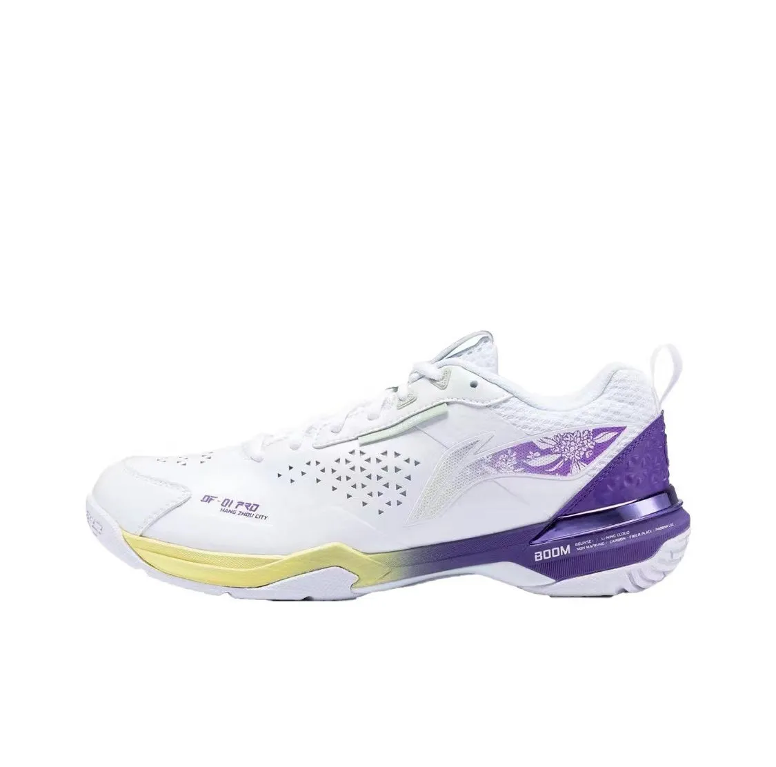 Blade DF-01 Pro | Li-Ning Badminton Shoes - White/Purple Compression Molded Midfoot