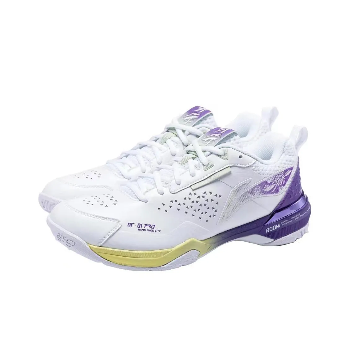 Blade DF-01 Pro | Li-Ning Badminton Shoes - White/Purple Ankle Guard Layer