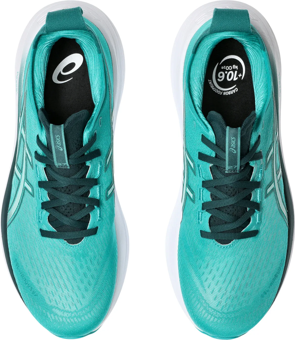 Asics Gel Nimbus 27 Mens Running Shoes - Green non - branded running shoes green shoes