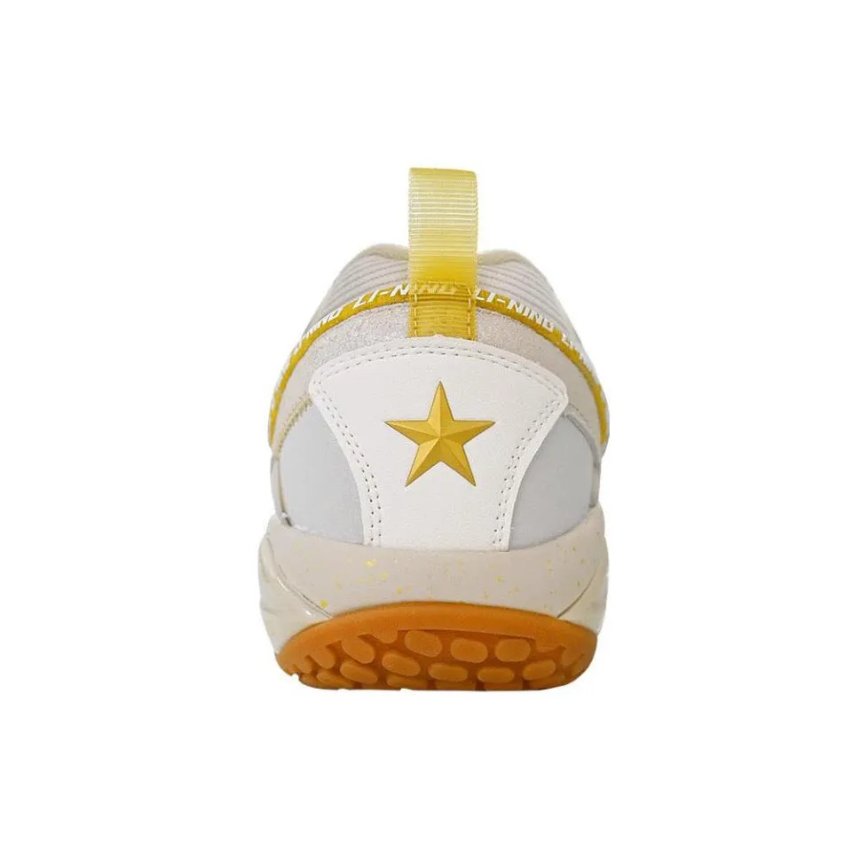 Pivot Point Engineering ??Shi Yu Qi??Li-Ning Invincible Ace Badminton Shoes - White/Gold