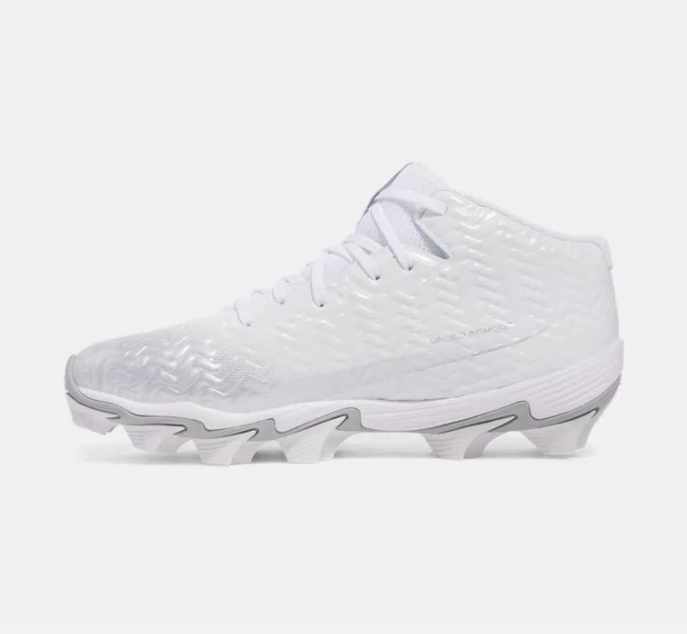 Under Armour Spotlight Hammer Football Cleats | White Dance Fit