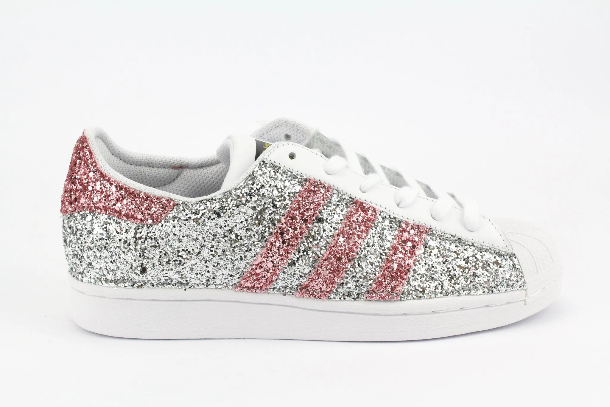 Tidy Style Adidas Superstar Total Silver & Pink Glitter