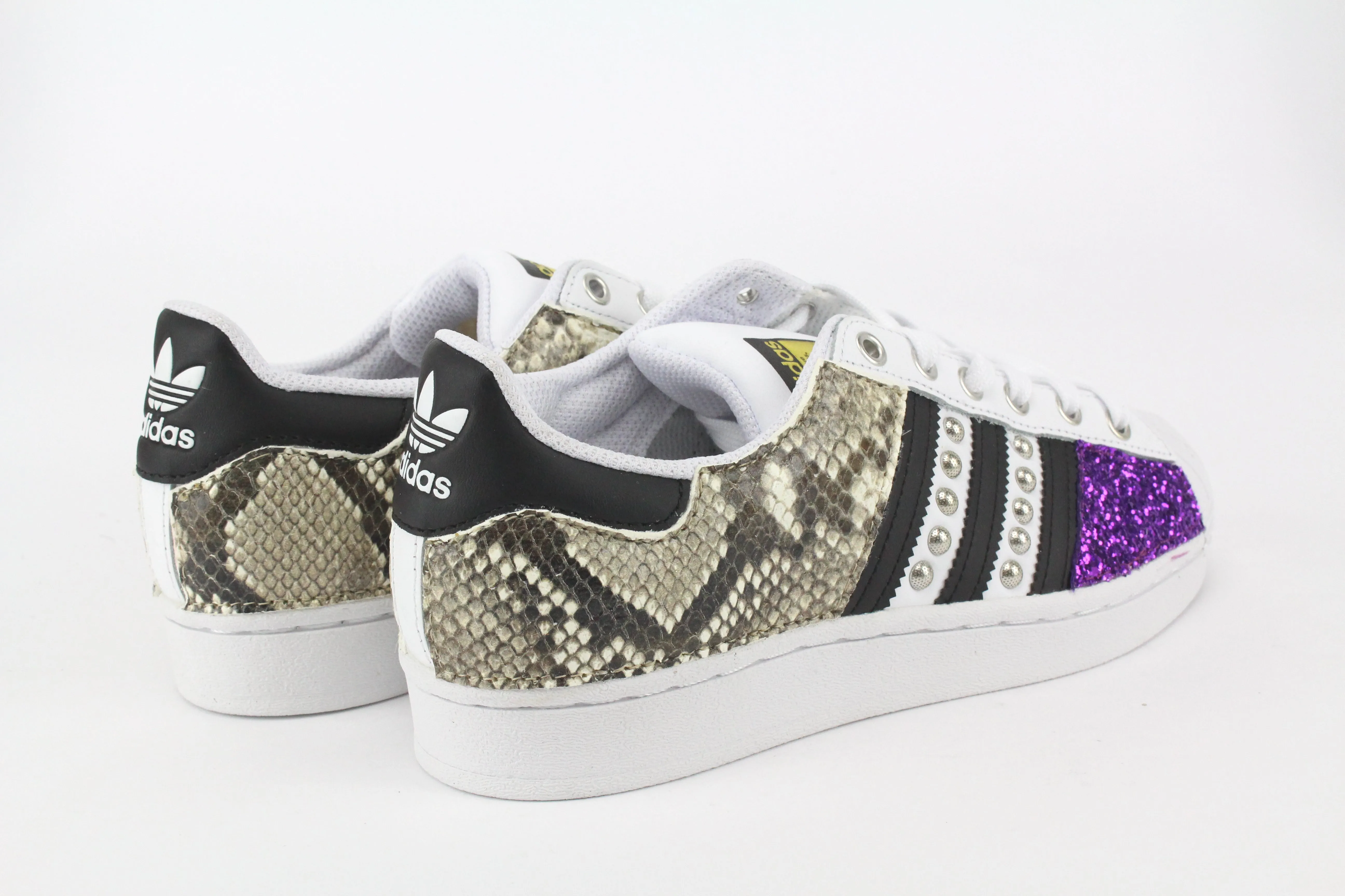 Non-slip Fit Sport Touch Adidas Superstar Pitone Borchie  & Glitter Viola