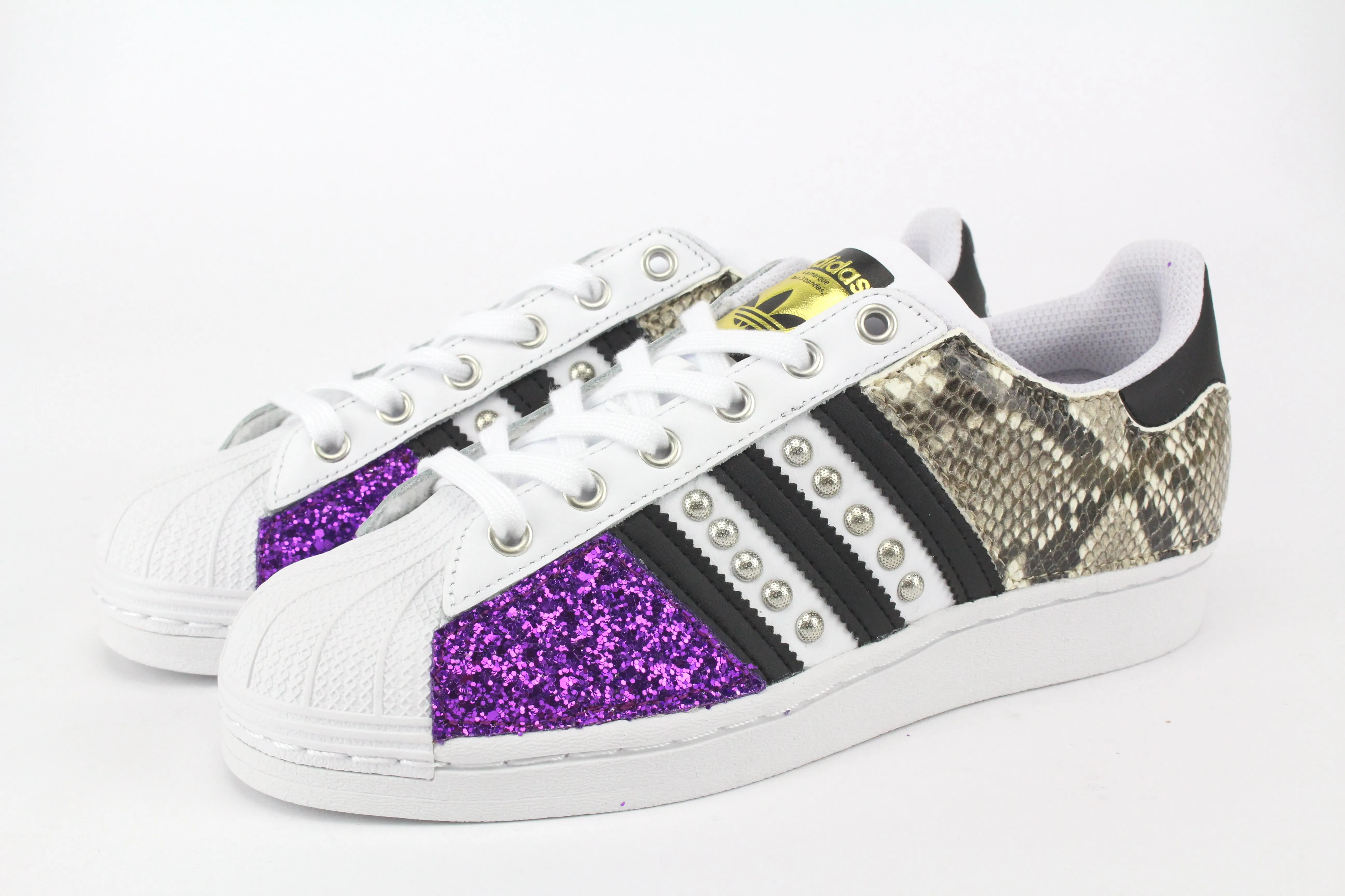 Adidas Superstar Pitone Borchie  & Glitter Viola Rock Jog Touch Comfort